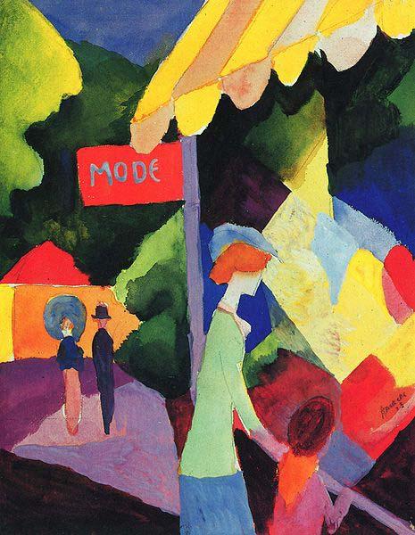 August Macke Modefenster oil painting image